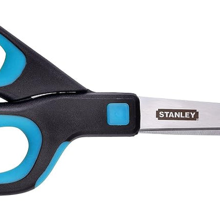 Stanley 8 Inch All-Purpose Ergonomic Scissor (SCI8EST-TEAL), Teal/Black
