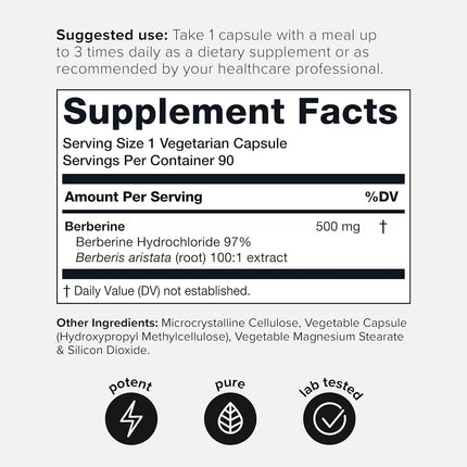 Toniiq NSF Certified Ultra High Strength Berberine HCl from The Himalayas