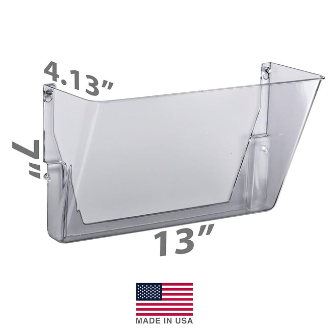 Officemate Wall File, Letter Size, Clear, 2 Pack (21404)