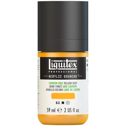 Liquitex Professional Acrylic Gouache 2-oz bottle, Cadmium-Free Yellow Deep