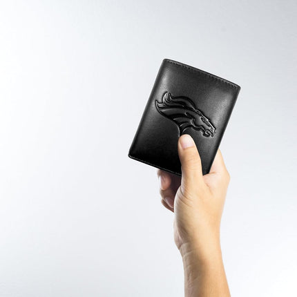 NFL Siskiyou Sports Mens Denver Broncos Embossed Leather Tri-fold Wallet One Size Black