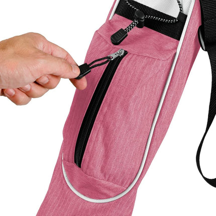 Orlimar Pitch 'n Putt Golf Lightweight Stand Carry Bag, Plaid Poly Blush Pink