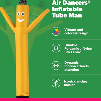 LookOurWay Air Dancers Wacky Waving Inflatable Tube Man Attachment - 7 Feet Tall Advertising Air Dancer Waving Man Inflatable Tube Guy - Blower Not Included - Yellow