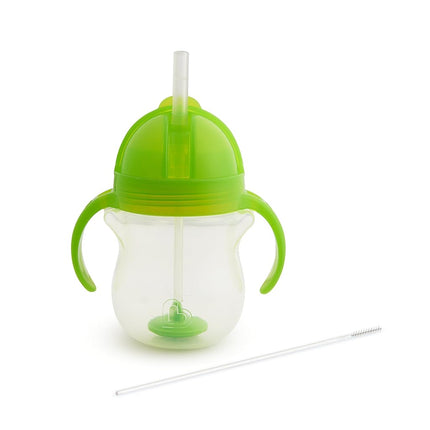 Munchkin Click Lock Weighted Flexi-Straw Cup, Green 7 oz 207ml ***Waterproof Label's Included to Personalise Your Little One's Cup***