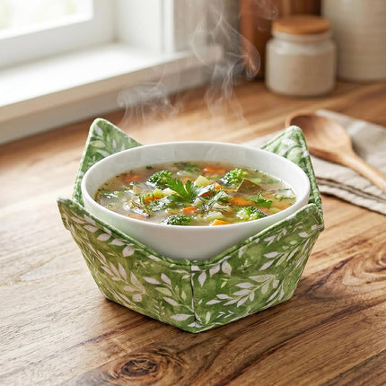 Cotton Microwavable Bowl Cozy, Microwave-Safe Hot Bowl Holders, Soup Bowl Cozy Hot Pads (C5)