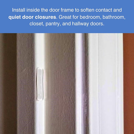 HushBumps Ultra-Quiet Bumpers for Interior Doors 3-Pack. Polymer Gel Provides Superior Noise Reduction. Just Peel & Stick. No Tools Required. Provides Soft and Quiet Close. 30 pcs.
