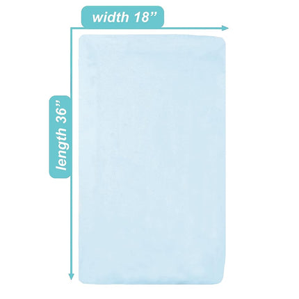 Sábana de cuna/moisés de 100 % algodón natural de American Baby Company, de 18" x 36" - Ajustable, azul/gris/blanco, suave y transpirable, para niños y niñas