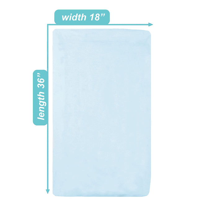 American Baby Company 100% Natural Cotton Jersey Knit 18" x 36" Cradle/Bassinet Sheet - Fitted, Blue/Gray/White, Soft Breathable, for Boys and Girls