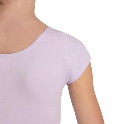Capezio Youth Short Sleeve Leotard, Lavender-Int 6/8