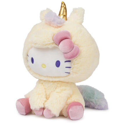 GUND Sanrio Peluche licorne Hello Kitty, peluche premium pour les 1 an et plus, jaune, 15 cm
