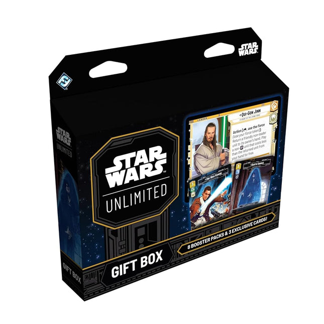 Asmodee Star Wars: Unlimited Gift Box - Collectible Trading Card Game Expansion, Includes 8 Booster Packs, 2 Exclusive Variant Cards & Oversized Leader, Ages 12+, 2+ Players, 20 Minute Playtime