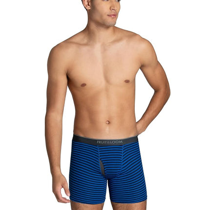 Fruit of the Loom Men's Coolzone Boxer Briefs, 7 Pack - Stripe/Solid, XL UK