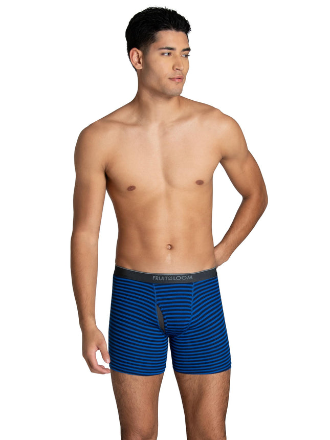 Fruit of the Loom Men's Coolzone Boxer Briefs, 7 Pack - Stripe/Solid, XL UK