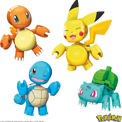 MEGA Pokémon Action Figure Building Toys Set, Kanto Region Team With 130 Pieces, 4 Poseable Characters, Gift Ideas For Kids