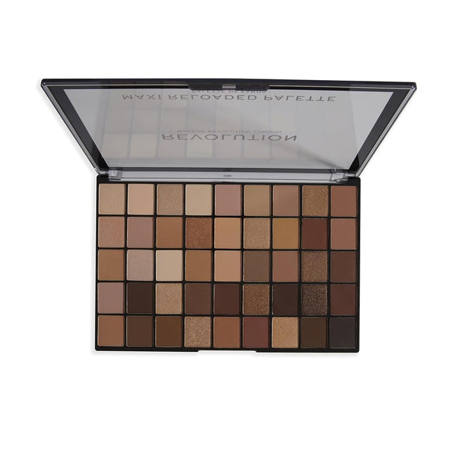 Makeup Revolution, Maxi Reloaded, Eyeshadow Palette, Ultimate Nude Tones, 45 Shades, 60.8 g
