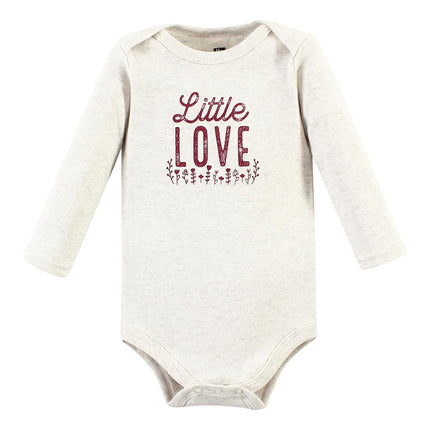 Lot de 3 grenouillères à manches longues en coton unisexe Hudson Baby, motifs Little Love Flowers, 3-6 mois, lot de 3 motifs Little Love Flowers, 3-6 mois