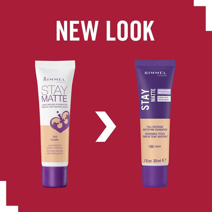 Rimmel Stay Matte Foundation, Deep Noisette, 1 Fluid Ounce