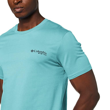 Columbia Men's PFG Graphic T-Shirt, Gulfstream/Trianagle, Large