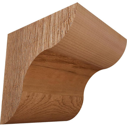 Ekena Millwork COR06X06X06CAR00RWR Carmel Rough Sawn Corbel, 6" Width x 6" Depth x 6" Height, Western Red Cedar