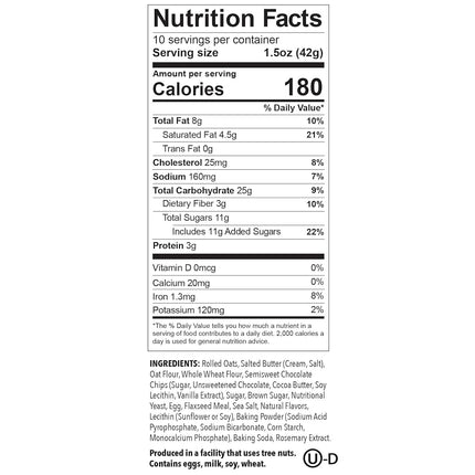 Milkmakers Lactation Cookie Bites, Oatmeal Chocolate Chip, 10 Count