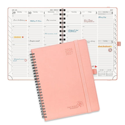 POPRUN Agenda 2026-2027, 6.5'' x 8.5'' Weekly Plan