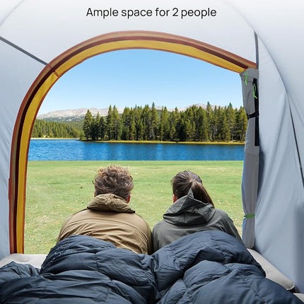 JoyTutus Pickup Truck Tent, Waterproof PU2000mm Double Layer for 2 Person, Portable Truck Bed Tent, 5.5'-6' Camping Preferred - Orange