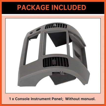ECOTRIC Front Center Dash Console Instrument Panel Lid Bezel Dashboard Cover Gray Compatible with 2006-2016 Nissan Frontier Replacement for Part Number 68259-ZP16D