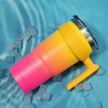 BJPKPK 600 ml Tumbler with Handle & Straw, Insulated Stainless Steel Mug
