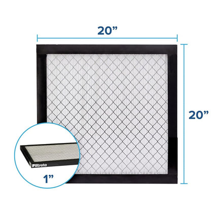 Filtrete High Performance Air Filter 2500 MPR EAX02-4, 20 in x 20 in x 1 in (50.8 cm x 50.8 cm x 2.5 cm), 4 packs per case