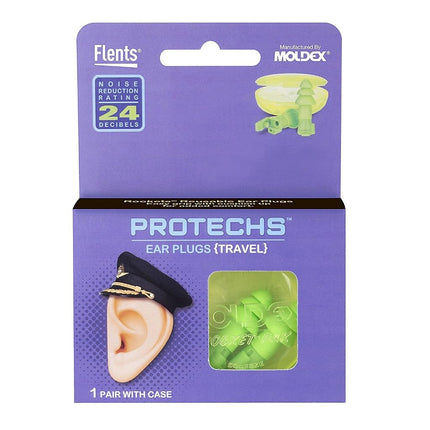 Flents Protechs Travel Ear Plugs/Earplugs | 1 Pair