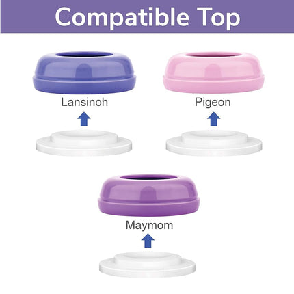 Maymom - Discos de tapón compatibles con tapas de biberón Lansinoh, biberones Lansinoh Momma, piezas de extractor de leche Lansinoh, Lansinoh Signature Pro, extractor de leche inteligente, extractor de leche manual (8 unidades)
