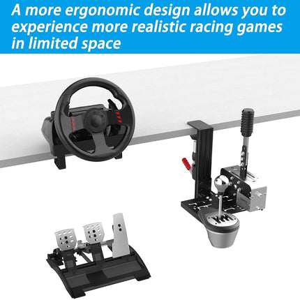 Universal Desk Mount for Racing Sim Shifter & Handbrake Compatible with Logitech G Driving Force Shifter, Thrustmaster TH8A Shifter&TSS Handbrake,Fanatec ClubSport Shifter&Handbrake,USB Handbrake