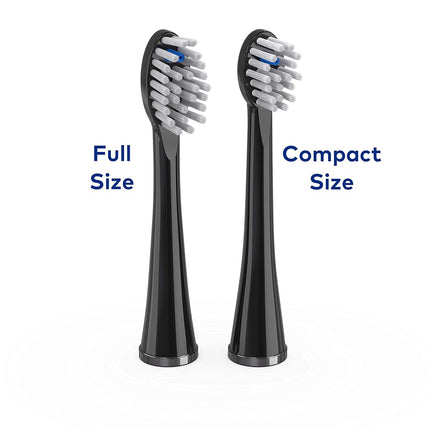 Cabezales de repuesto Waterpik para cepillo dental Sonic-Fusion SFRB-2EB, 2 unidades, color negro