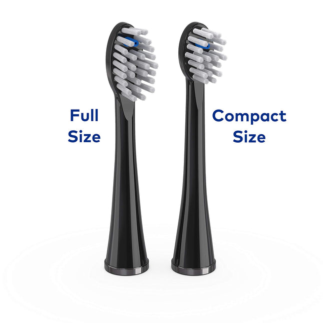 Waterpik Replacement Brush Heads for Sonic-Fusion Flossing Toothbrush SFRB-2EB, 2 Count Black