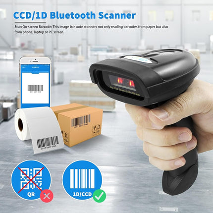 NETUM Wireless 1D Barcode Scanner – Bluetooth/USB/2.4G for Phone/Table/PC
