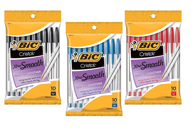 BIC Cristal Xtra Smooth Ball Pen Combo Set: Set In