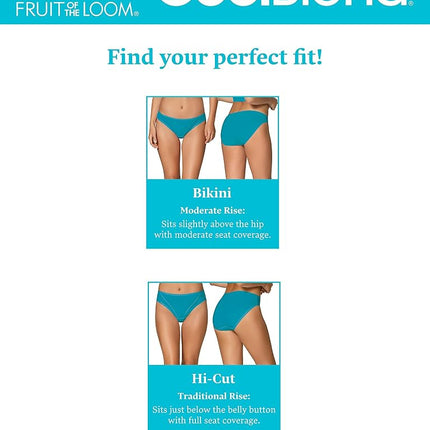 Fruit of the Loom Women's 4dcbbk1underwear Bikini Underwear, Bikini - Fashion Assorted, M UK