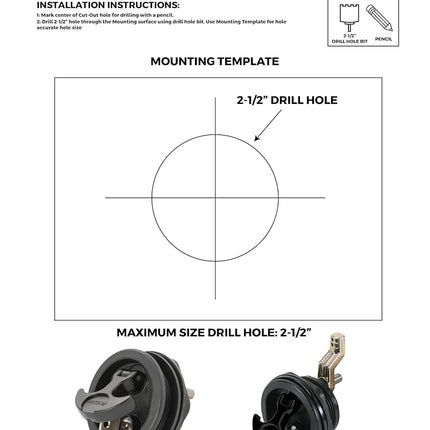 Whitecap T-Handle Latch - Nylon Black/Black - Locking