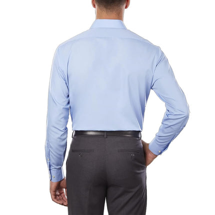Van Heusen Men's Big Dress Shirt Tall Fit Poplin, Cameo Blue, 16.5" Neck 35"-36" Sleeve
