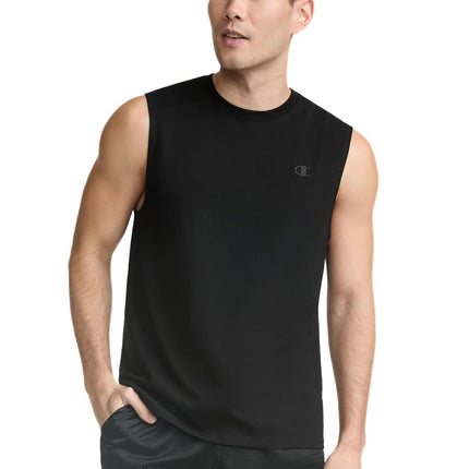 Champion Men's Classic Jersey Muscle T-Shirt, Blac