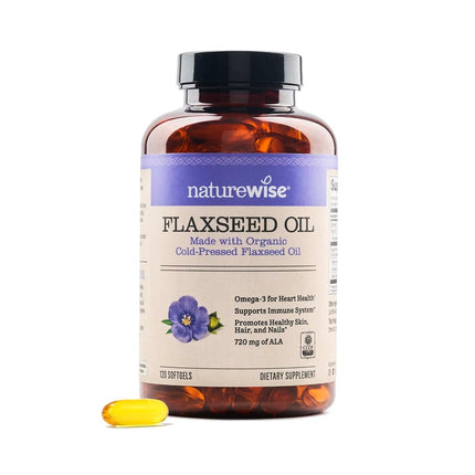 NatureWise Organic Flaxseed Oil Max 720mg ALA | Hi