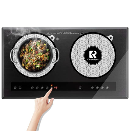 KitchenRaku 2 Pcs Induction Cooktop Mat, (magnetic