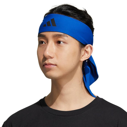 adidas Alphaskin Tie Headband, Collegiate Royal Blue/Black/2, One Size