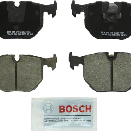 BOSCH BC683 QuietCast Premium Ceramic Disc Brake Pad Set - Compatible with Select BMW 330Ci, 330i, 330xi, 525i, 525xi, 740i, 740iL, 750iL, M3, M5, X3, X5, Z4, Z8; Land Rover Range Rover; REAR