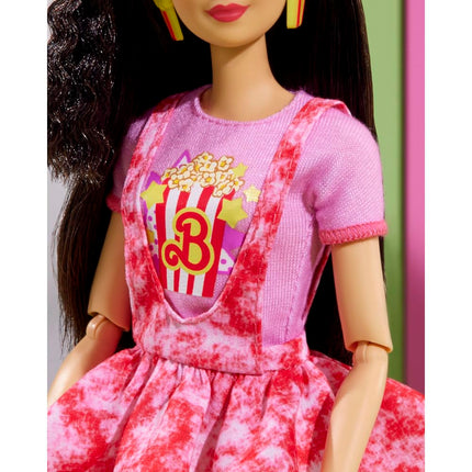 Barbie Doll, Black Hair, 80s-Inspired Movie Night, Barbie Rewind Series, Nostalgic Collectibles and Gifts, Clothes and Accessories, HJX18