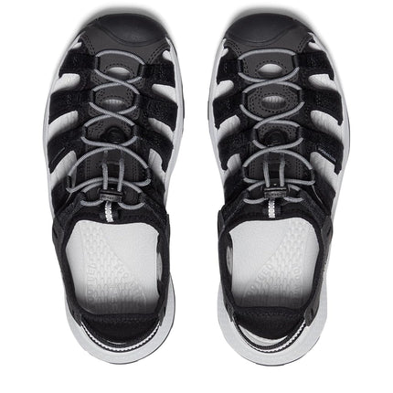 KEEN Women's Astoria West Closed Toe Sandals, Black/Grey, 5