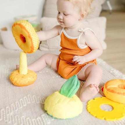 Melissa & Doug Pineapple Soft Stacker | Sensory Baby Toy for Early Learning | 6-12 Months