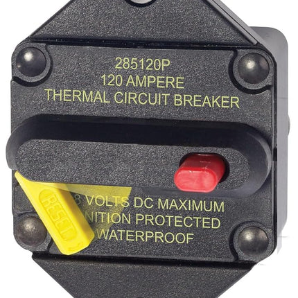 Blue Sea Systems 7088 285-Series Circuit Breaker, Panel Mount, 120A