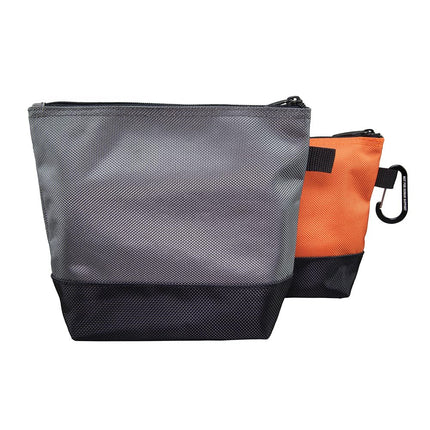 Klein Tools Utility Bag, Zipper Tool Bags in Orange/Black, Gray/Black, 12.5-Inch Canvas, 2-Pack Klein Tools 55470
