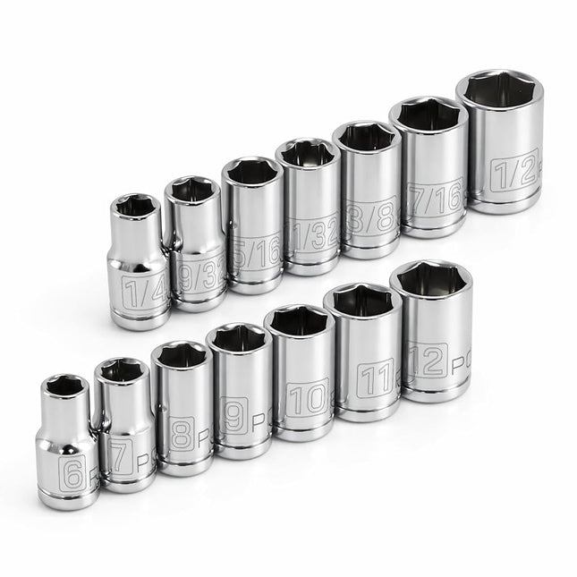 Powerbuilt 640087 1/4-Inch Drive SAE Socket Set, 1